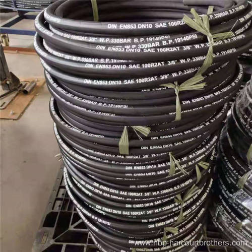 High Pressure Hydraulic Oil Resistant Rubber SAE 100R2 Hose